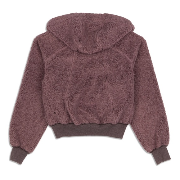 Lululemon Short Sweet & Sherpa Jacket Hoodie size small - Antique Bark - Picture 2 of 13